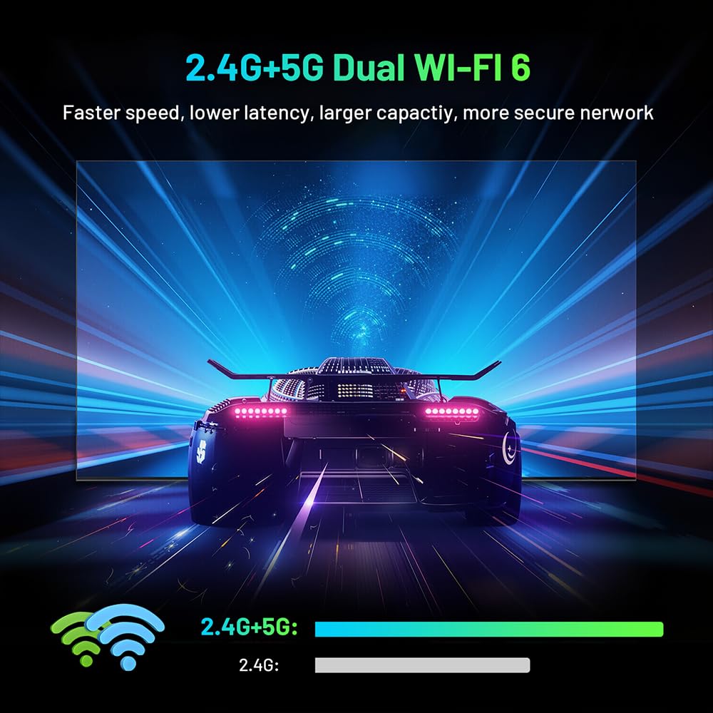 HK1 K8Mini Android 14.0 TV Box 2GB RAM 16GB ROM RK3518 Quad Core CPU Mali-450 GPU Support 2.4G/5G WiFi BT5.0 Smart TV Box - Model No.: HK1 K8Mini 2GB 16GB