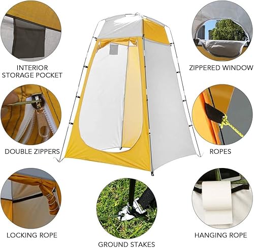 image for Lixada Outdoor 6FT Quick Set Up Privacy Tent Pop-up Tent, Toilet, Camp