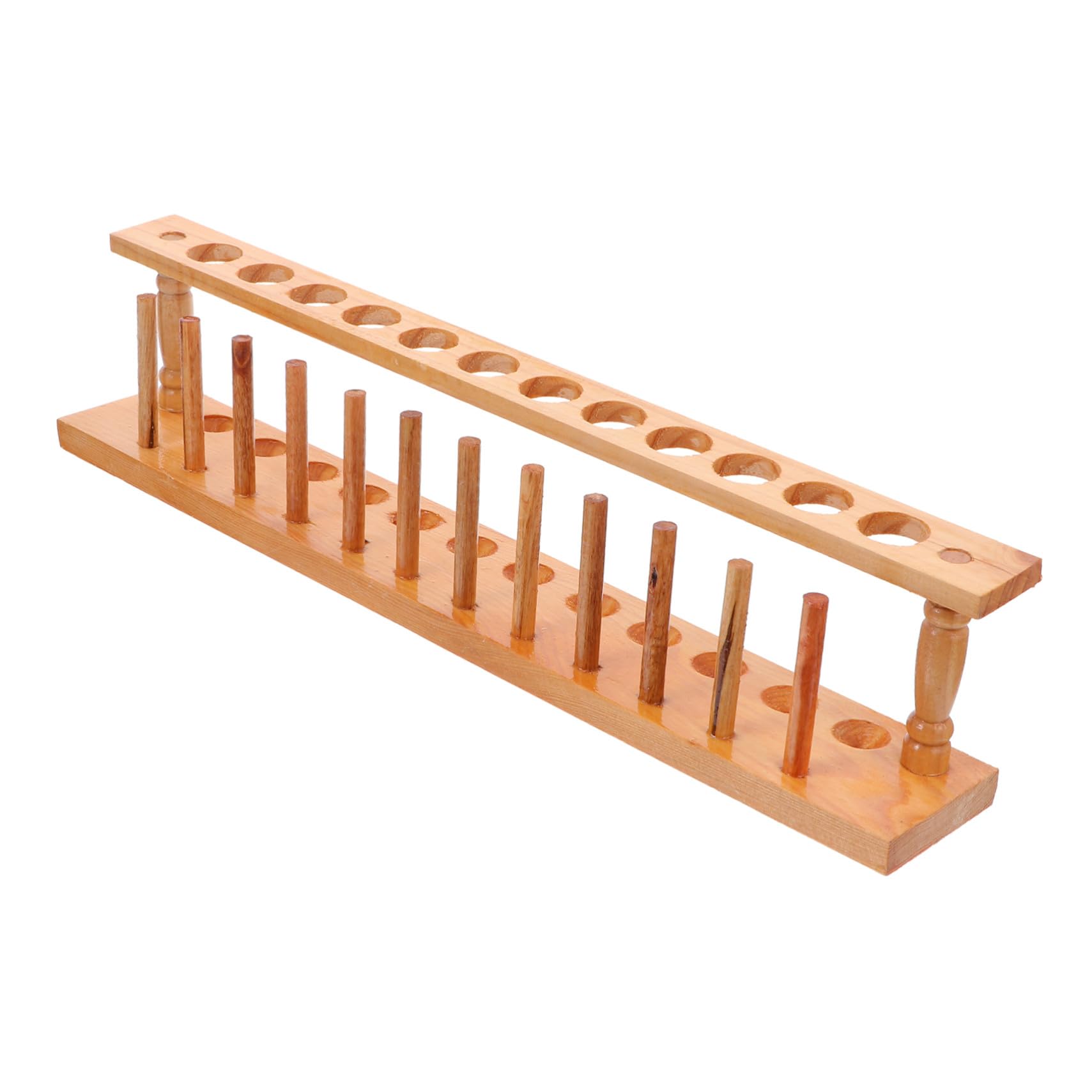 Support de Rangement Portatif pour Tube à Essai en Bois Beige