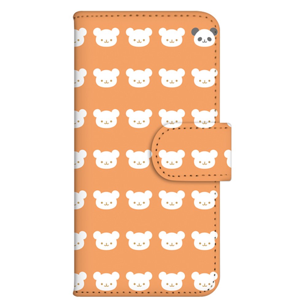 White Nuts AQUOS SH-RM02 Case, Notebook Type, Printed Notebook, Pattern D (cw-116), Card Storage, Stand Function, Bear WN-PR056744-ML