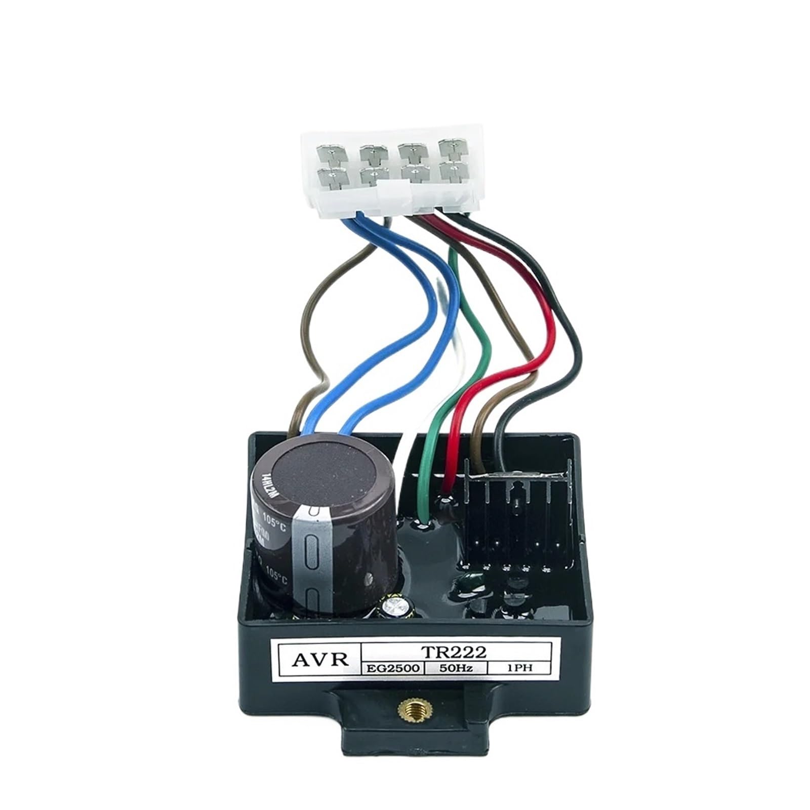 TR222 EG2500 AVR Automatischer Spannungsregler, Stabilisator, Platine, einphasig, 50 Hz, 8 Drähte, 1 Stück