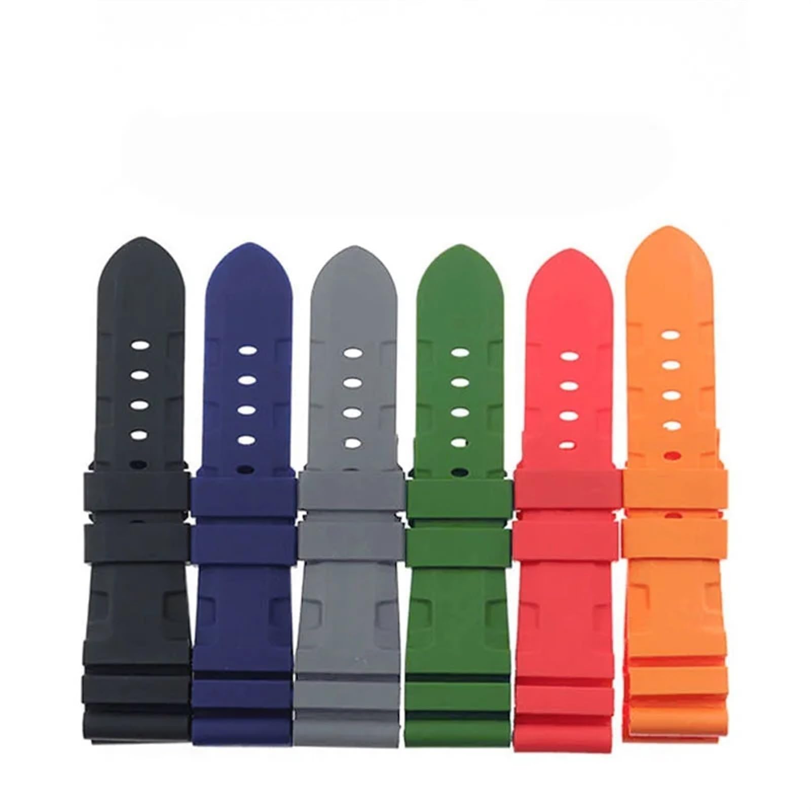Zamienny silikonowy pasek do zegarka Panerai 24 mm 26 mm gumowa opaska sportowa wodoodporna bransoletka na nadgarstek