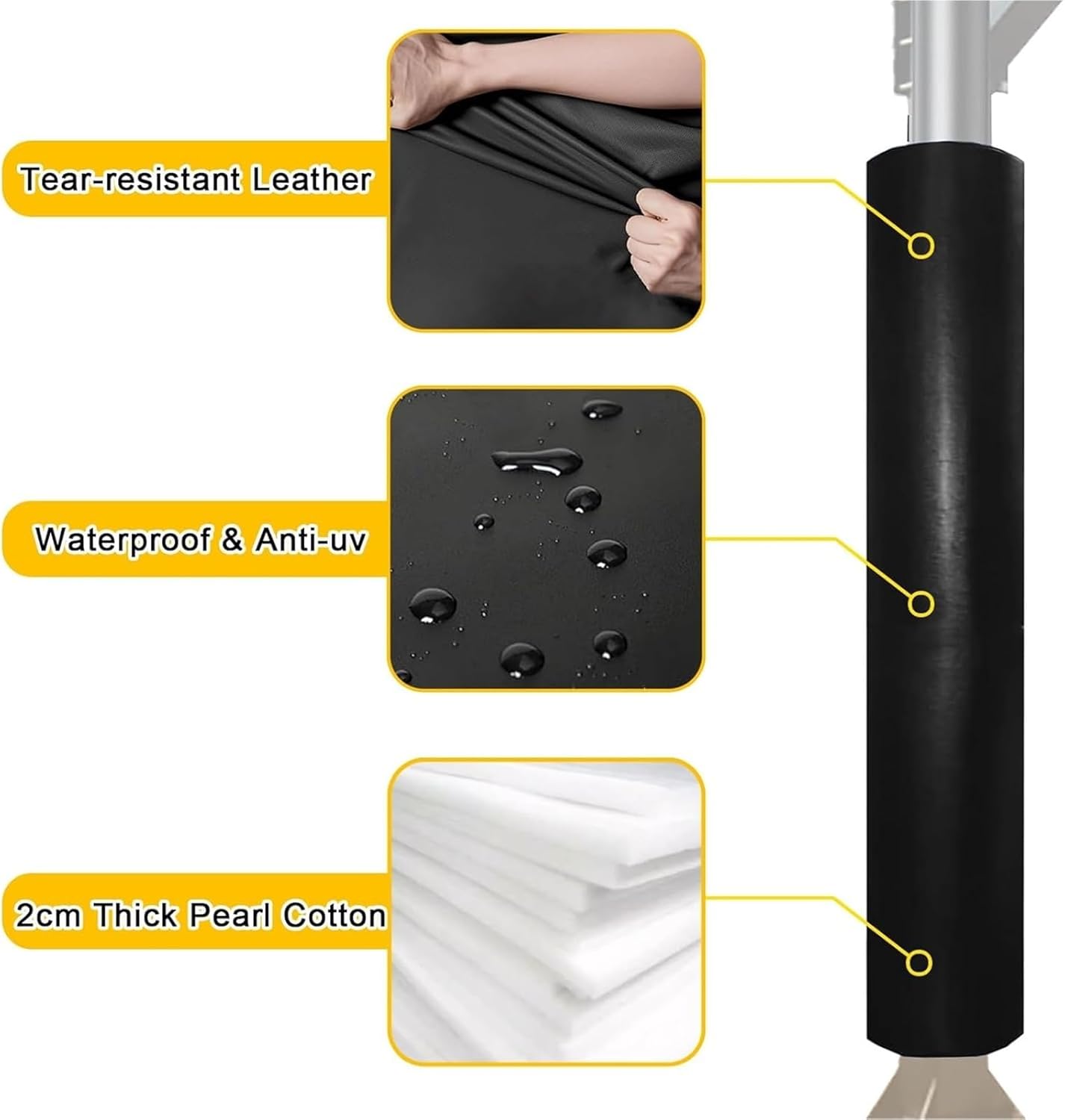 Basketball Pole Pad， Round Column Pole Cushion Safety Crash Pad Tall Basement Support Protector Cover