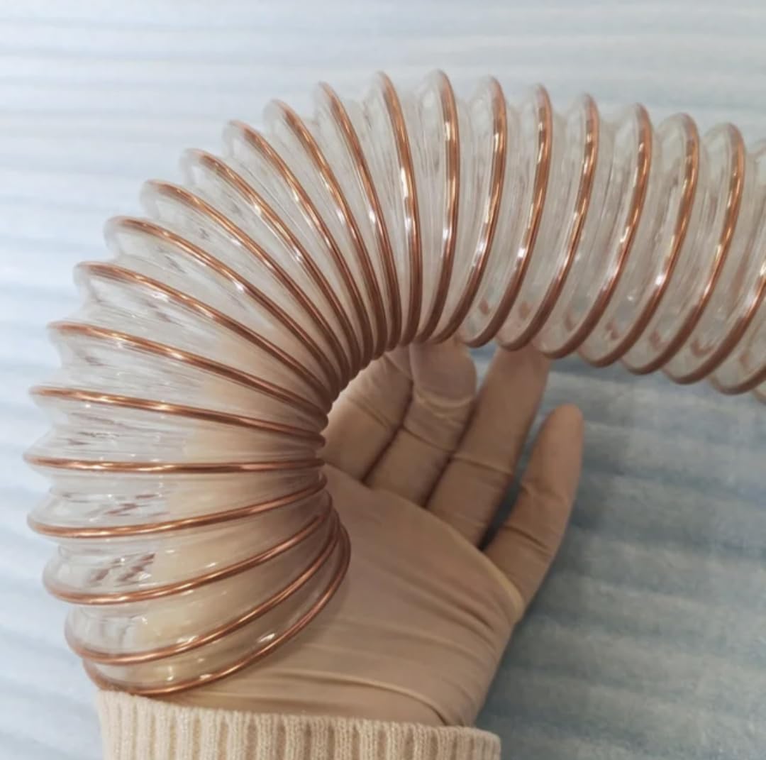 FNW- Tuyau flexible d'aspiration 3 Metres D. 100 mm PU antistatique acier cuivré, aspiration copeaux ou granulés