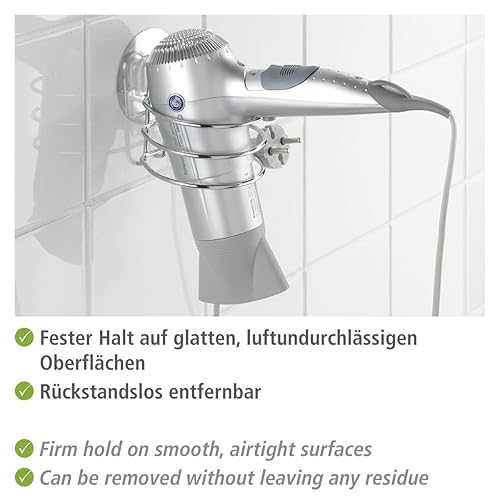 Miniatura 4 de Wenko 21570100osimo secador de pelo titular, 5.x 4.7" x 4.3," cromado