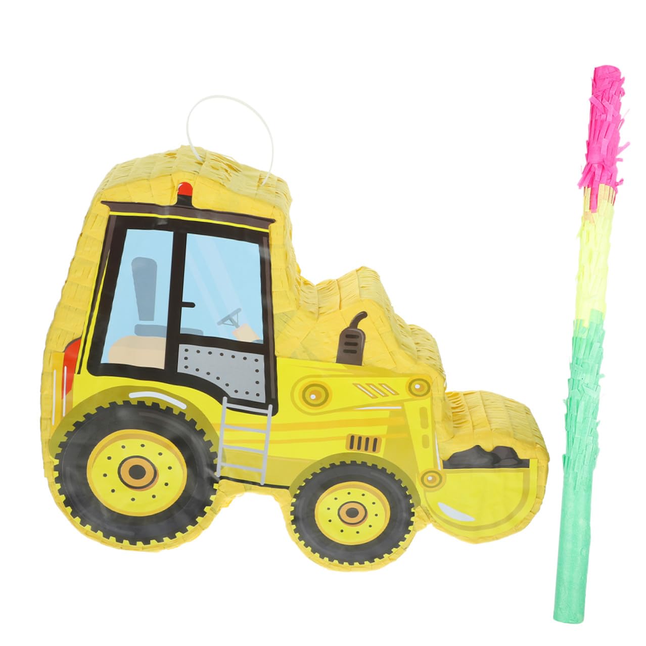 TOYANDONA Piñata para Fiesta Infantil Set de Papel Hecha a Mano de Excavadora de Forma Creativa Adecuado para Celebraciones y Cumpleaños