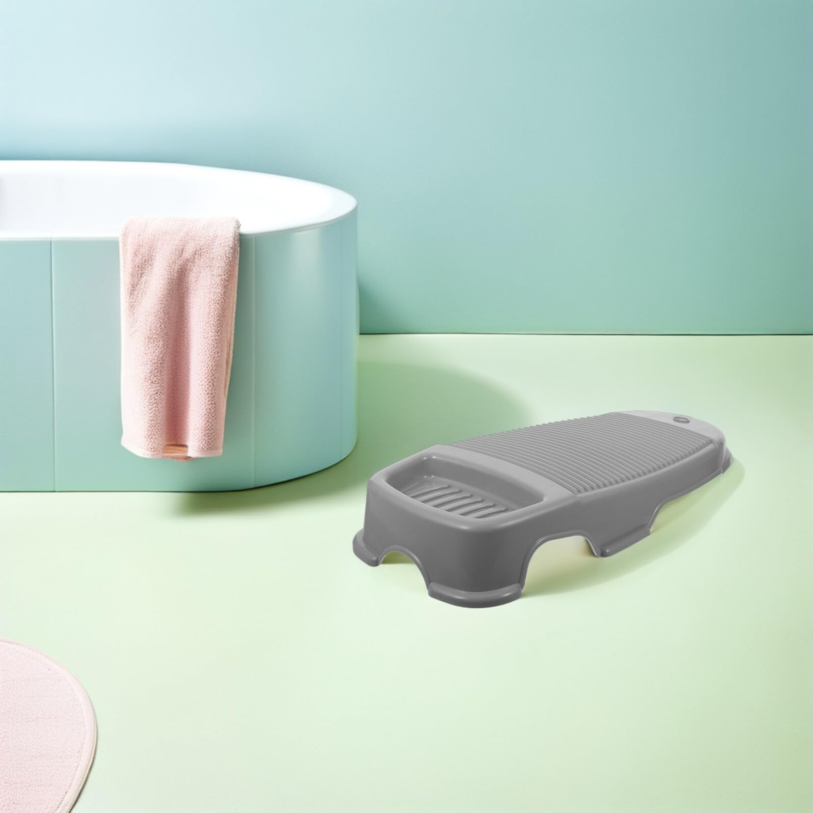 BESPORTBLE ASSE da Bucato Antiscivolo Spesso in Plastica, Tavola da Lavare per La Casa, Accessori per Bucato, per Pulizia Biancheria Ragazzo Ragazza, Uso Domestico Comodo e Pratico