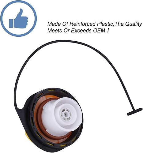 Miniatura 4 de Tapa del depósito de combustible E85, tapa de gasolina compatible con Chevy GMC Cadillac - Avalanche 2007-2011, Silverado 1500, Suburban 1500,