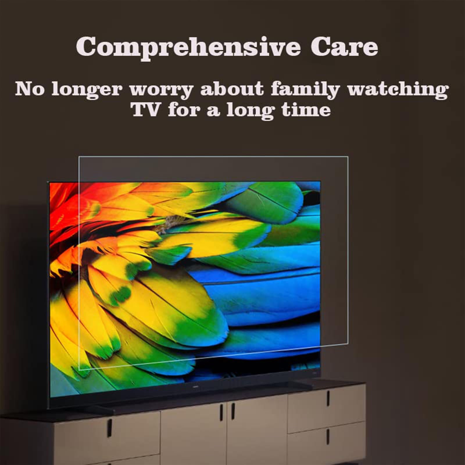 Protezione per Schermo TV Anti-Riflesso da 50 Pollici con Finitura Opaca Blocca UV E Luce Blu, Riduce Riflessi E Scudo Antipolvere per LCD LED HDTV,50inch(1095x616mm)