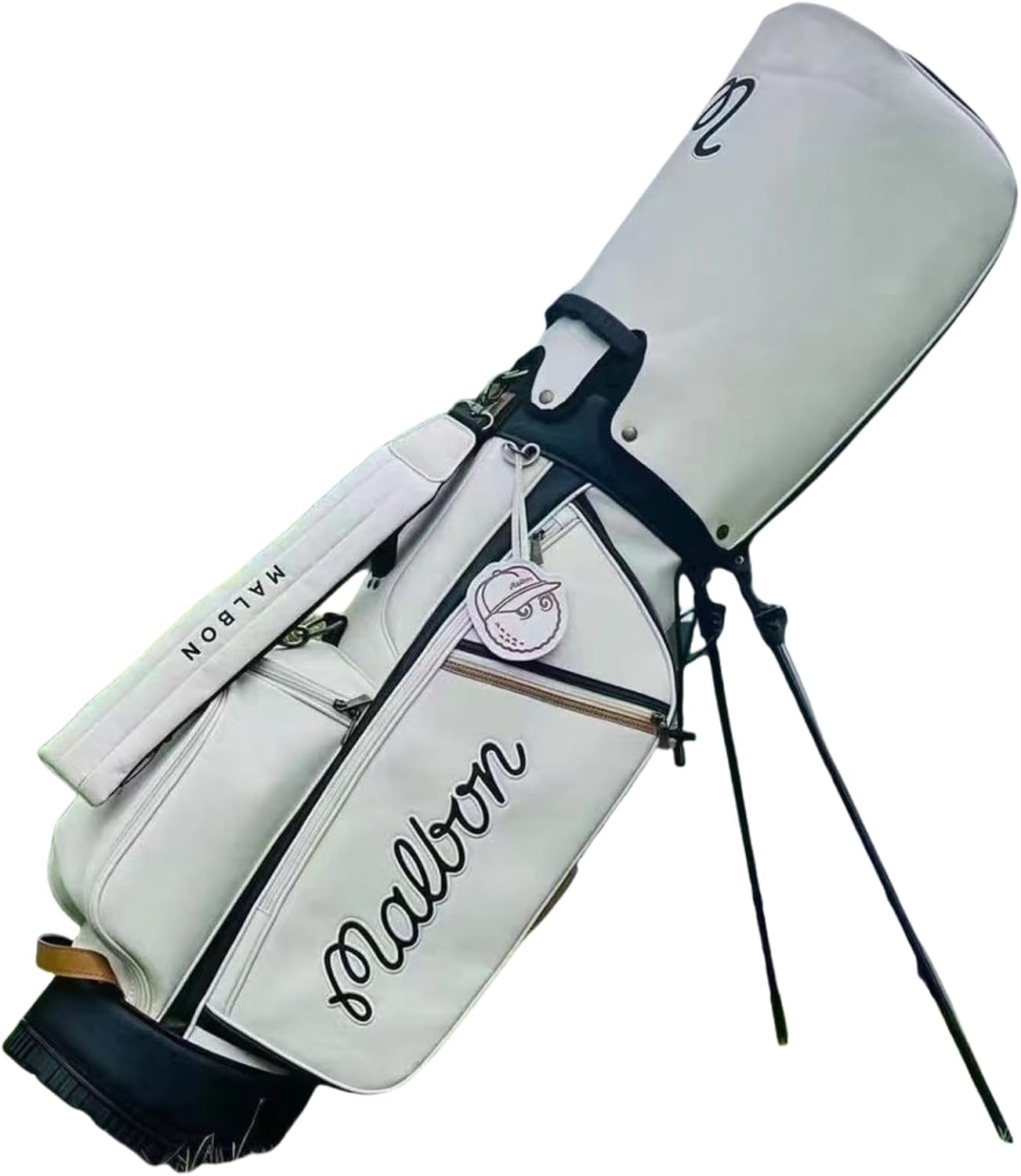 1piu1uguale3 大容量ブラウンメッシュゴルフバッグ