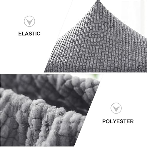 Miniatura 8 de BESPORTBLE Fundas para taburetes de bar, fundas de cojín para taburetes, fundas redondas lavables para sillas de 14 a 17 pulgadas (gris)