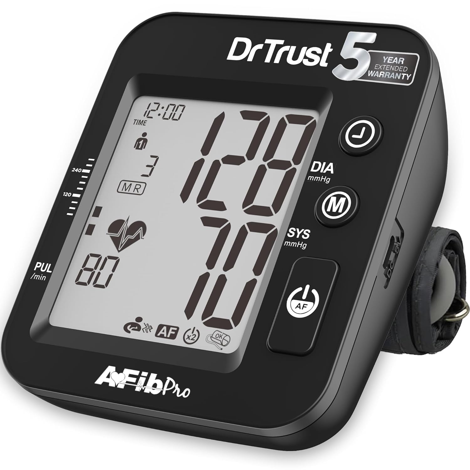 Dr Trust USA Intellitrack Fully Automatic Atrial Fibrillation Portable Digital Blood Pressure Monitor BP Machine-image-27