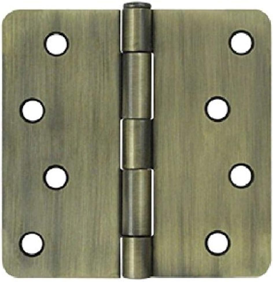 Deltana S44R4U15A Steel & Stainless Steel Hinges 4"x 4"x 1/4" Radius Hinge, w/ Ball Tips Pair