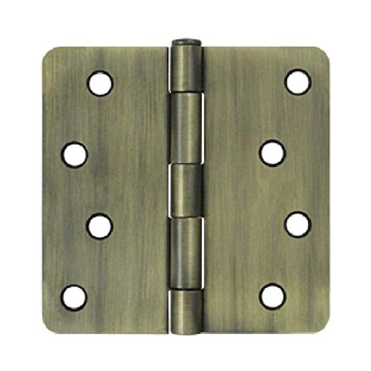 Charnière en acier Deltana S44R45 de 10,2x10,2 cm avec rayons de 1/4 pouce pour porte de maison