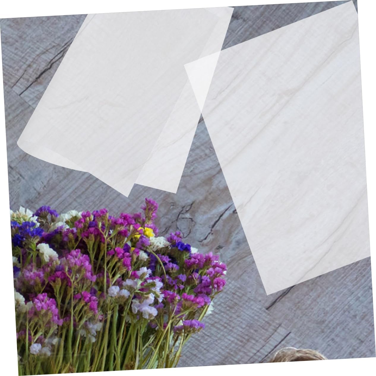 WOONEKY 30pcs Flower Press Paper Kit Embossed Backing Paper for DIY Flower Pressing Blotter