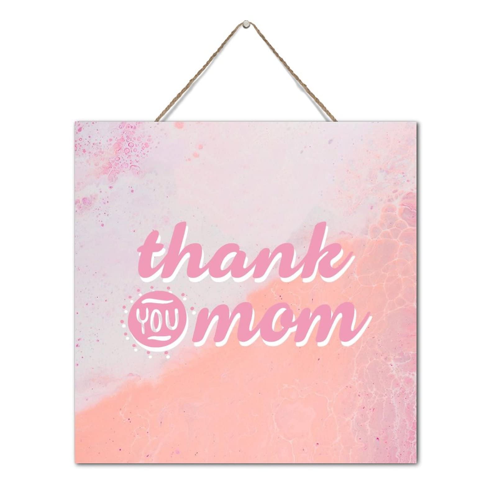 Plaque en bois Thank You Mom pour embellir votre salle de bain