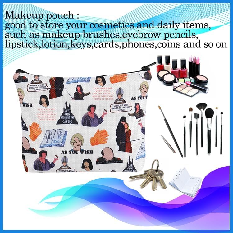 PXTIDY Princess Horror Movie Bride Character Cosmetic Bag Princess 1987 Bride Gift Makeup Bag Bride Horror Movie Lover Gift - Image 5