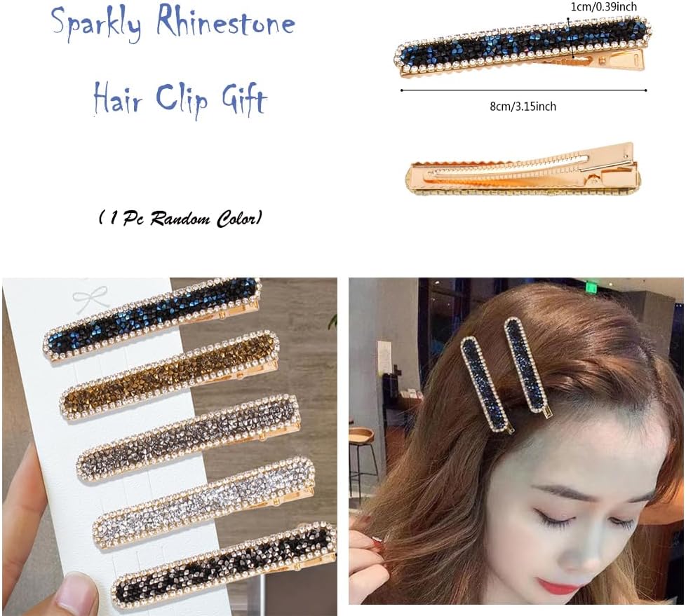 Hair Straightener Titanium Flat Iron with Gorgeous Rhinestone Bling Crystal Diamond, 2 in 1 Hair Straightener and Curler, 60 Min Auto Shut Off, LCD Temp Display, Range from 120°F to 470°F(Rose Pink)