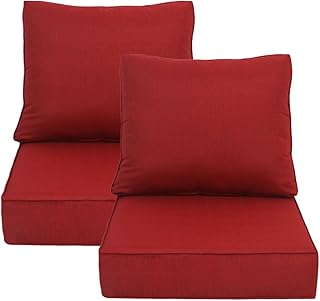 23.5x25 inch Outdoor/Indoor Deep Seat Patio Cushions Set of 2 Deep Seat ...