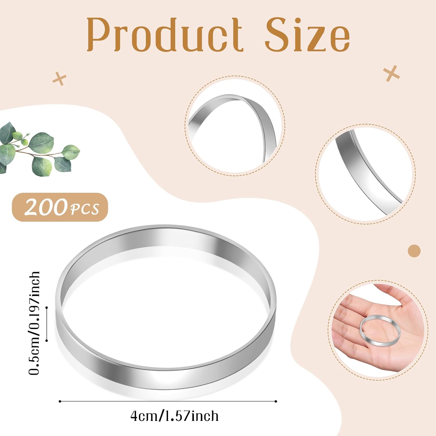 200pcs Silver Napkin Rings Bulk,FACULX Round Gold Metal Napkin Buckles