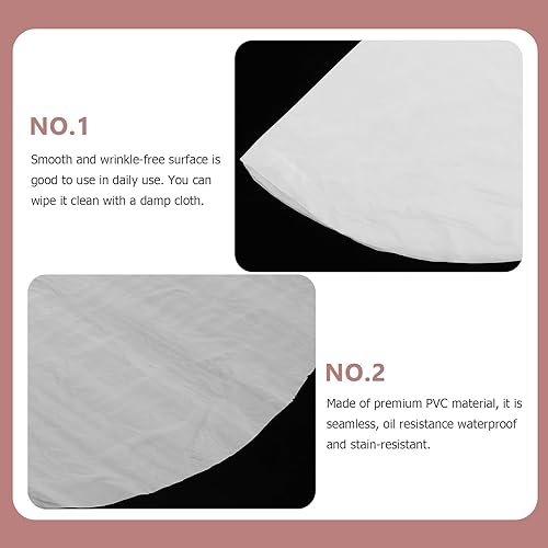 Miniatura 4 de BESPORTBLE 10pcs Thickened Round Plastic Tablecloth Disposable Table Cover for Banquet Restaurant Supplies Table Protector White