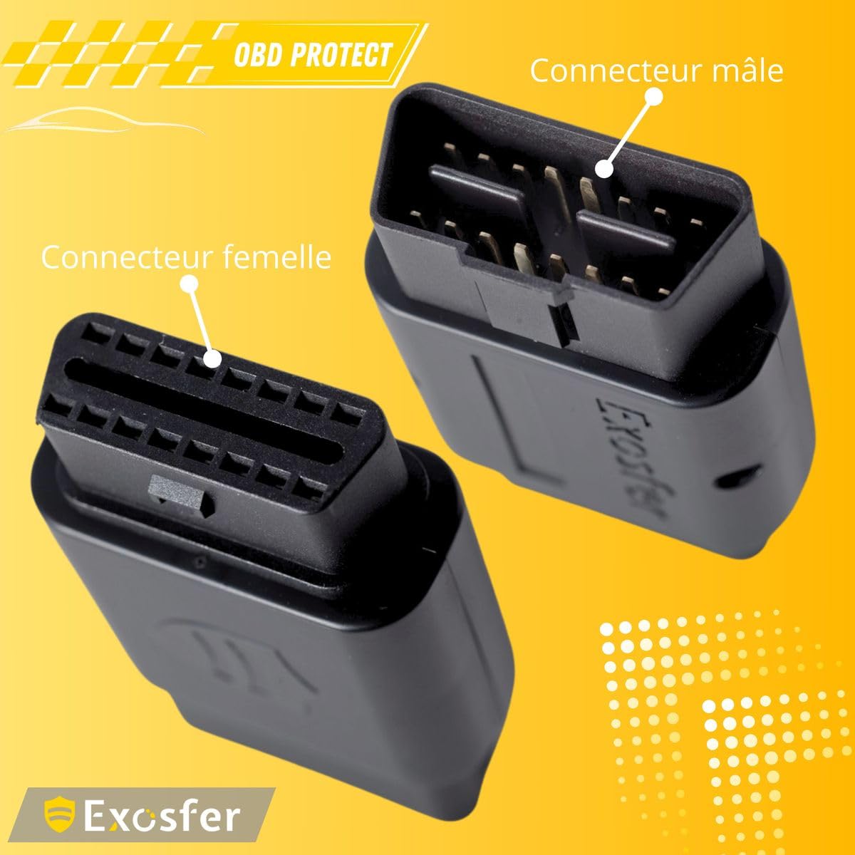 OBD Protect - Antivol Voiture Universel. Bloque le Piratage OBD2 et la Reprogrammation des Clés. Protection contre le Vol Sans Effraction et Électronique - Anti Mouse Jacking.