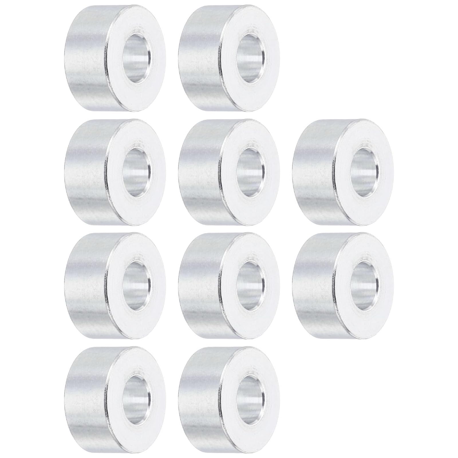 TOP-VIGOR 10Pcs M8 Aluminum Spacer, 8.5mm ID x 20mm OD x 10mm Length Metal Spacer