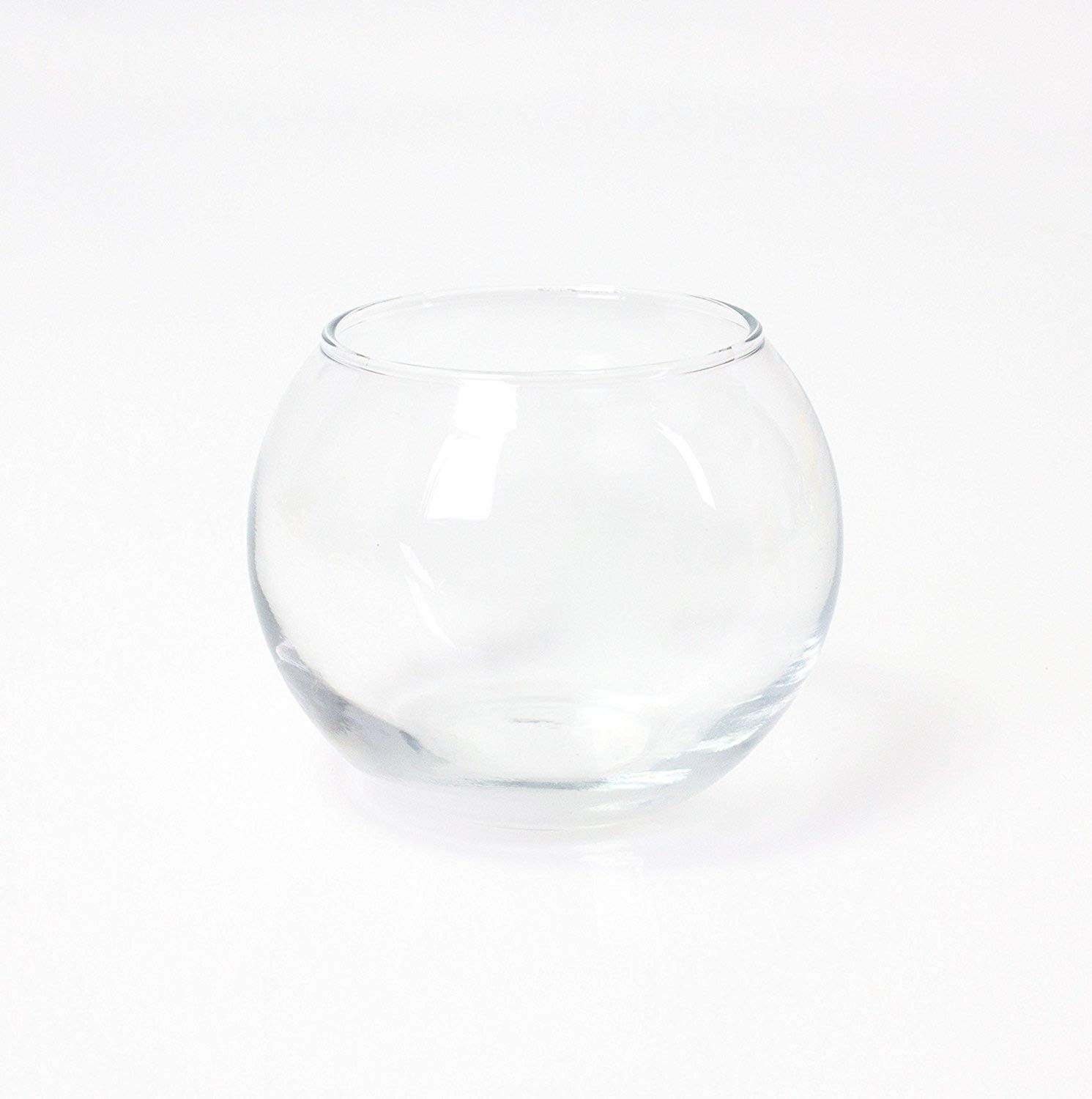 INNA-Glas Round Vase - Tobi Decorative Pot, Transparent, 8 cm, Ø 9.5 cm - Glass Container - Candle Holder