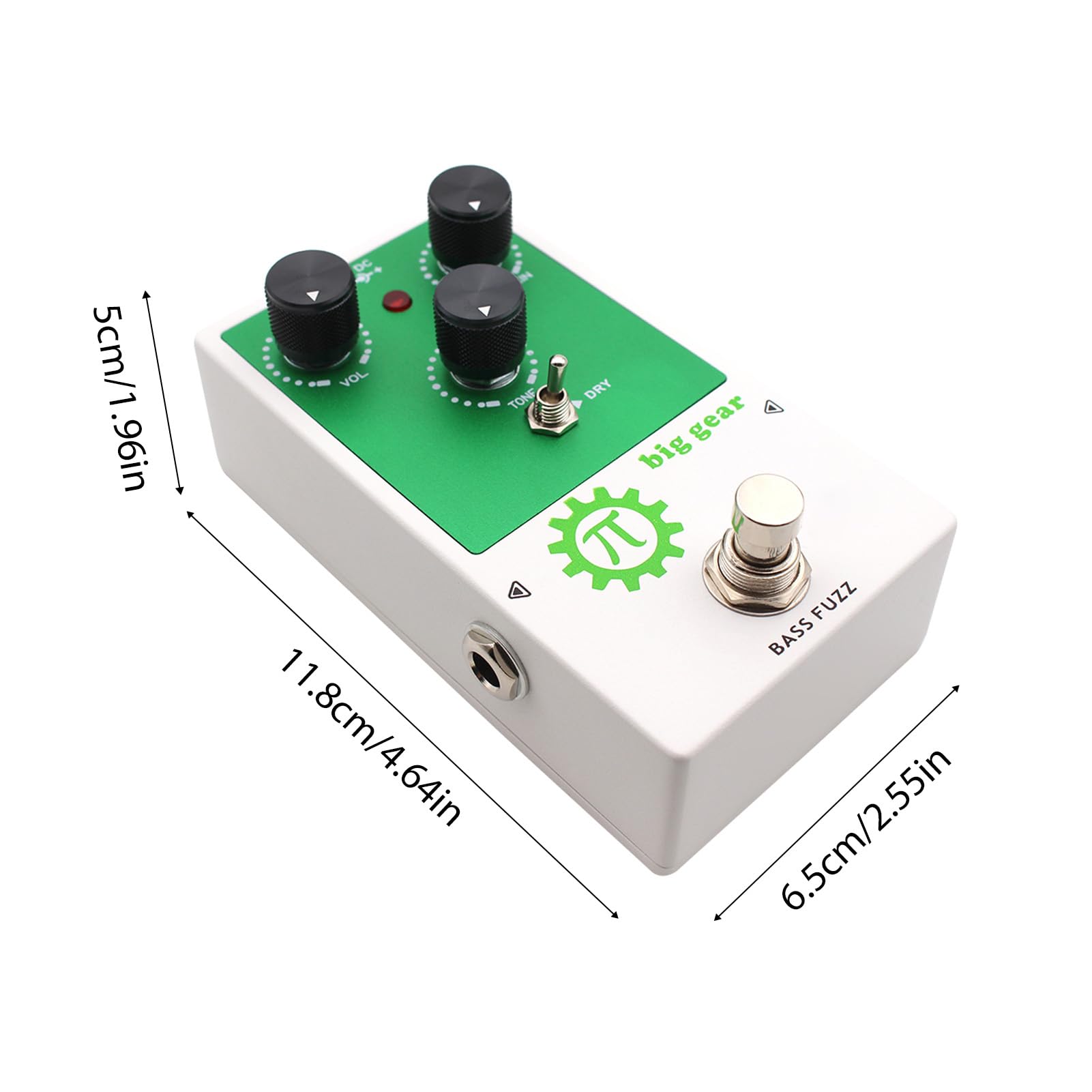 Cryfokt Pedał Efektów Fuzz Bass, Kultowe Brzmienie Big Muff, z Pokrętłami SUSTAIN TONE VOL do Występów na żywo, dla Gitary Basowej