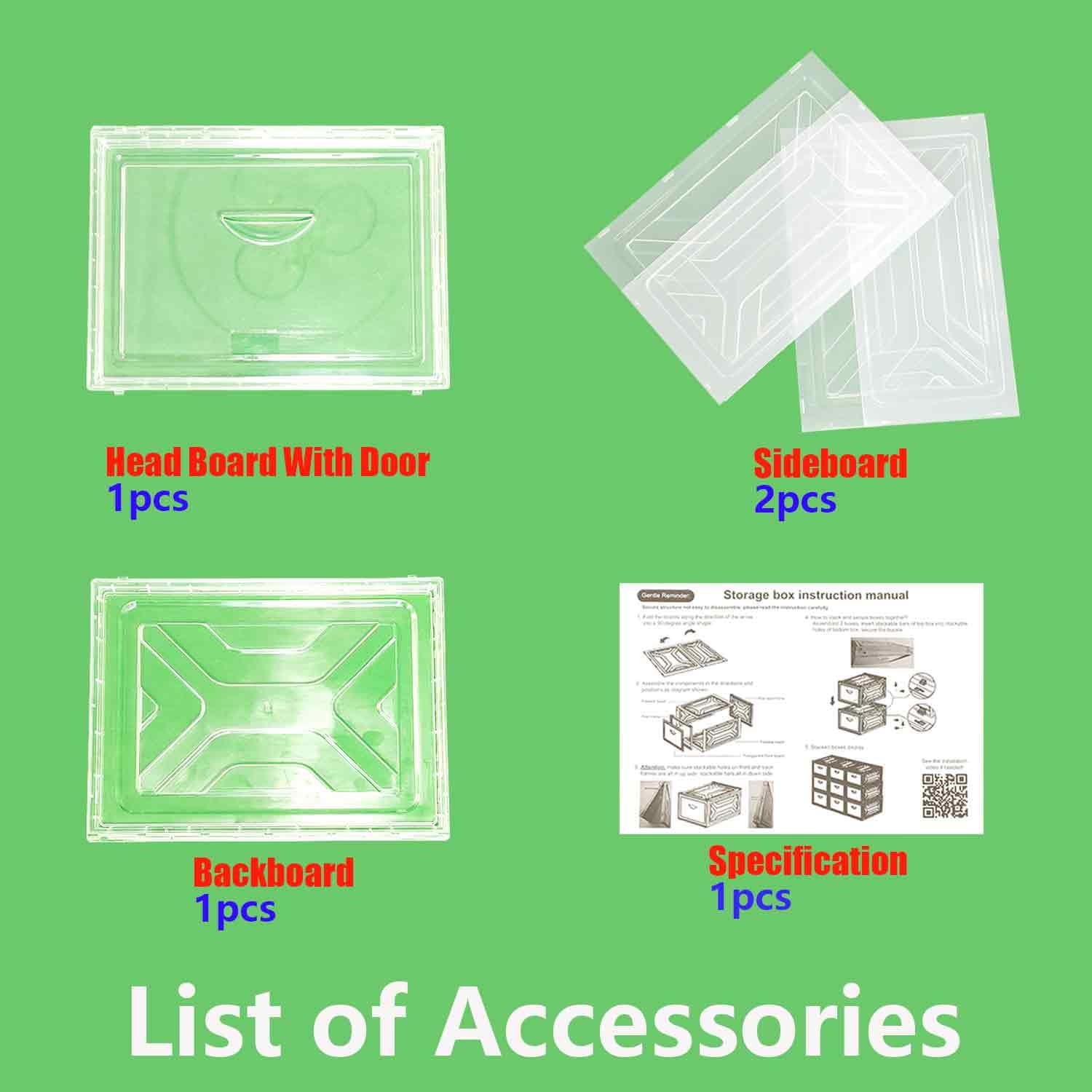 Organizer trasparente spesso e robusto, scatole impilabili per armadio, scarpiera pieghevole salvaspazio, 6 contenitori XL per scarpe con coperchio, per donne/uomini, 40 x 36 x 27 cm.