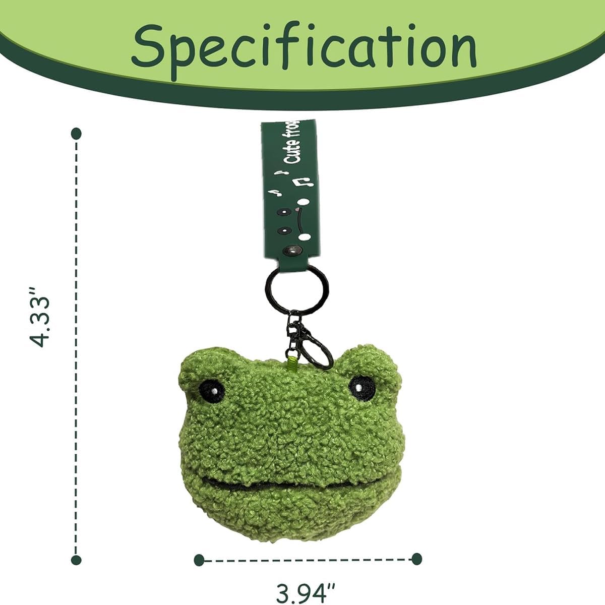 Lovely Frog Plush Purse Fluffy Coin Bag Wallet with Keychain image 2