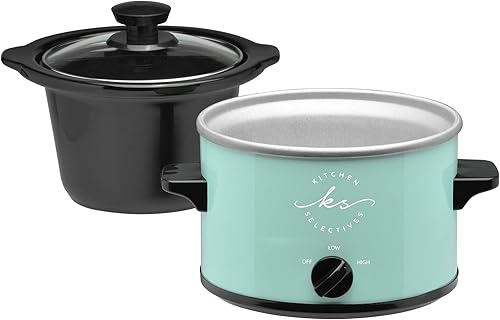 Miniatura 6 de Kitchen Selectives Olla de cocción lenta de 1.5 cuartos de galón, gris (SC-15GY)