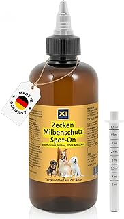 X1 Zecken-, Floh- & Milbenschutz Hund Spot-On 250 ml – Geruchlos, ohne Teebaumöl – Natürlicher Schutz mit Margosa & Kokosöl – Wasserfest & sparsam – Made in Germany – für alle Hunderassen