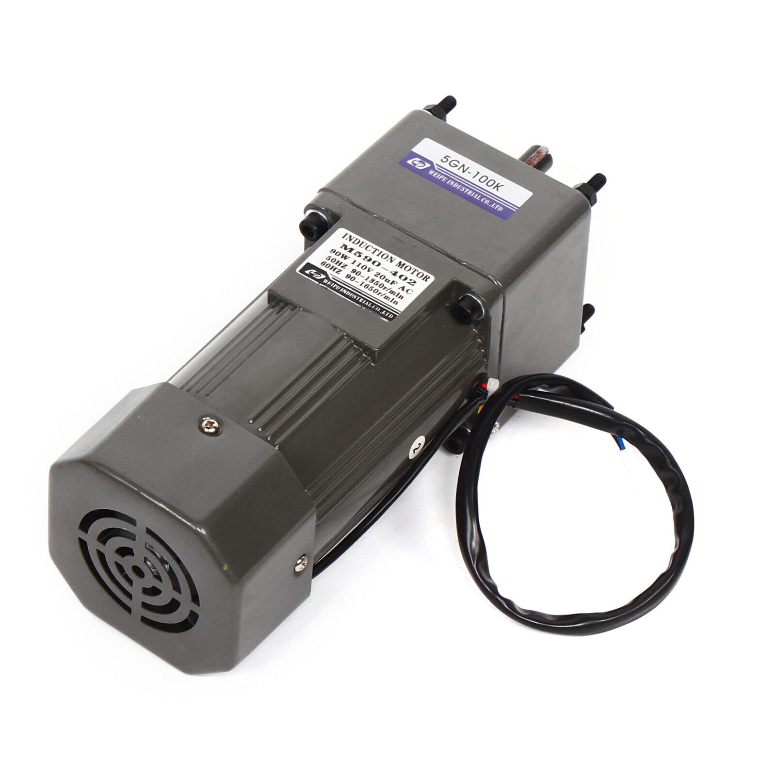AC-Getriebemotor Elektromotor E Motor mit Drehzahlregler 100K 90W 220V Einphasig Hohe Drehmomente - Effiziente Installation, Großes Drehmoment, Reibungsloser Betrieb