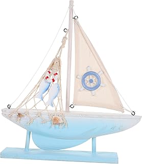 Hohopeti Decoração De Casa Vela Veleiro Decorativo Esculturas Modernas Decoração De Veleiro Artesanato Veleiro Mediterrâneo Veleiro De Mesa Veleiro De Madeira Itens Decorativos De