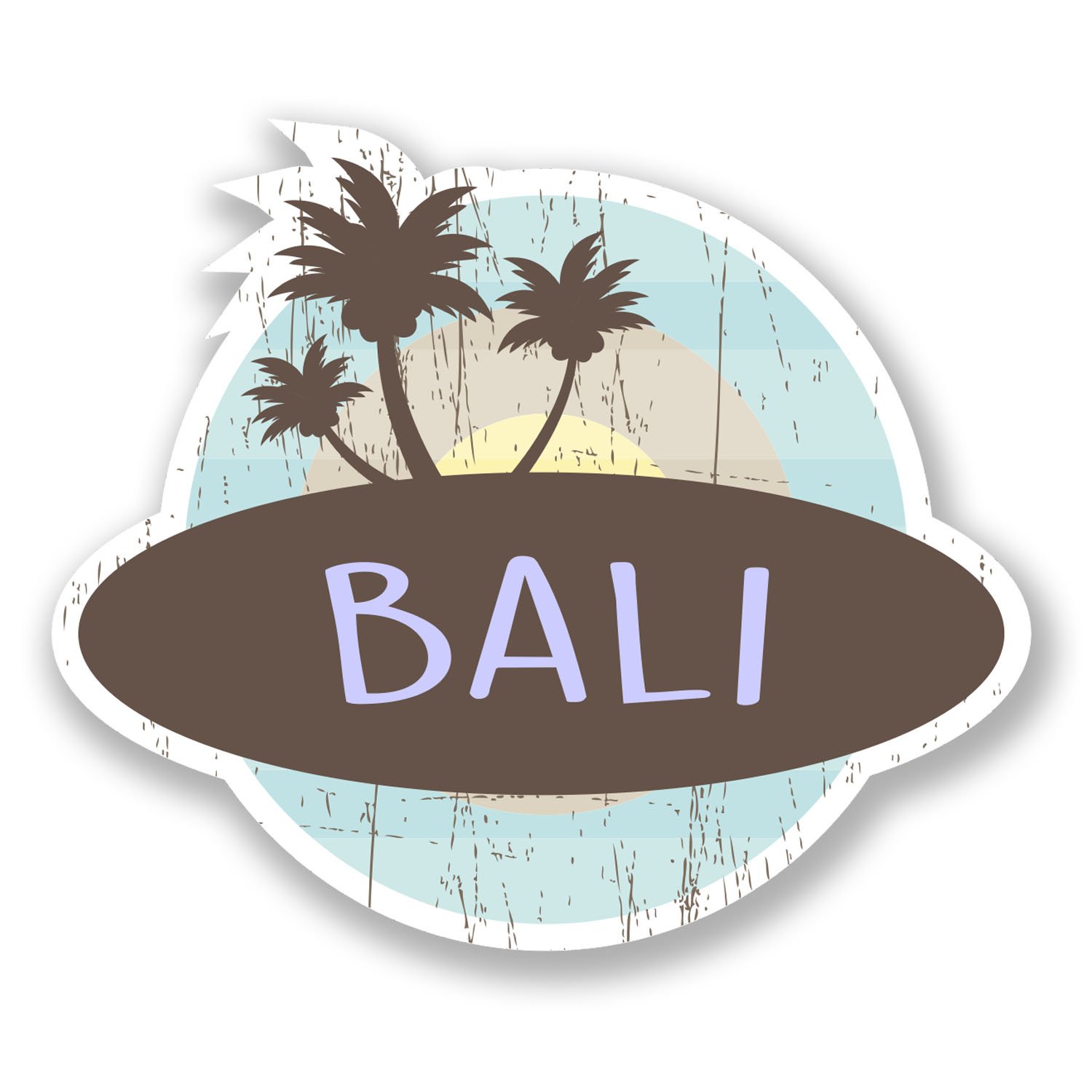 Destinationvinyl Multi 2 X 10Cm Bali Indonesia Vinyl Sticker Decal Laptop Luggage Travel Tag #6764 (10Cm Wide X 8.5Cm Tall)