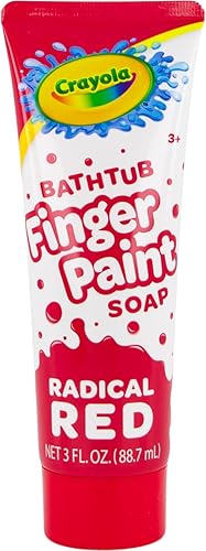 Miniatura 4 de Crayola Pintura de dedos para bañera de 5 colores, tubos de 3 onzas (azul azul, verde gritando, rojo radical, rosa flamenco, morado real) para