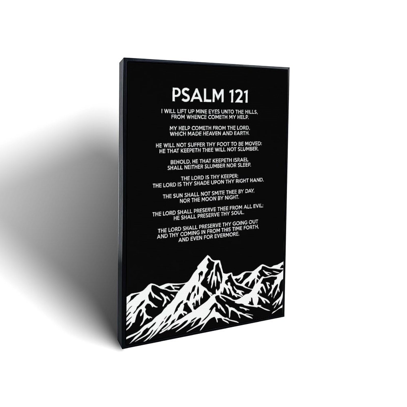 Lvalogy Psalm 121 Bible Verses Wall Art Scripture Framed Canvas Wall Art