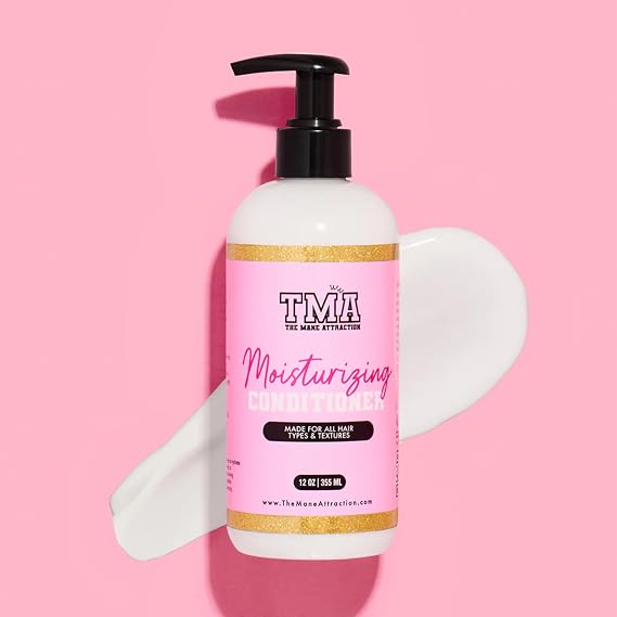 The Mane Attraction Moisturizing Conditioner Hydrating & Nourishing Hair Conditioner for Soft, Smooth, Frizz-Free Hair Silicone, Sulfate & Paraben Free 12oz