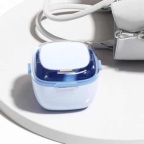 Miniatura 8 de Estuche de limpieza de dentaduras postizas - Contenedor de dientes falsos con cesta coladora para limpieza y remojo  Caja de almacenamiento portátil