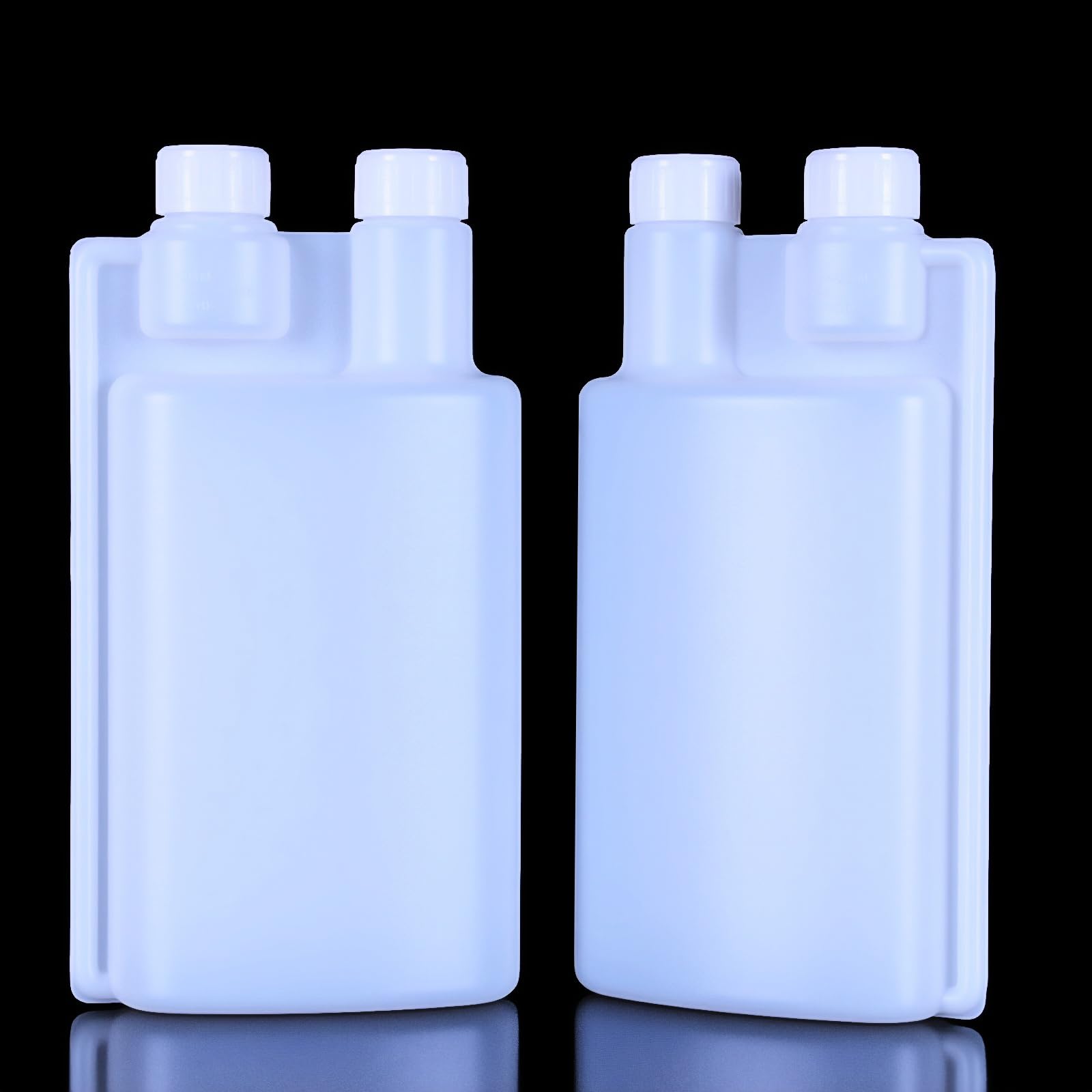 2-Pack HDPE Squeeze Dispenser Bottles with Funnel