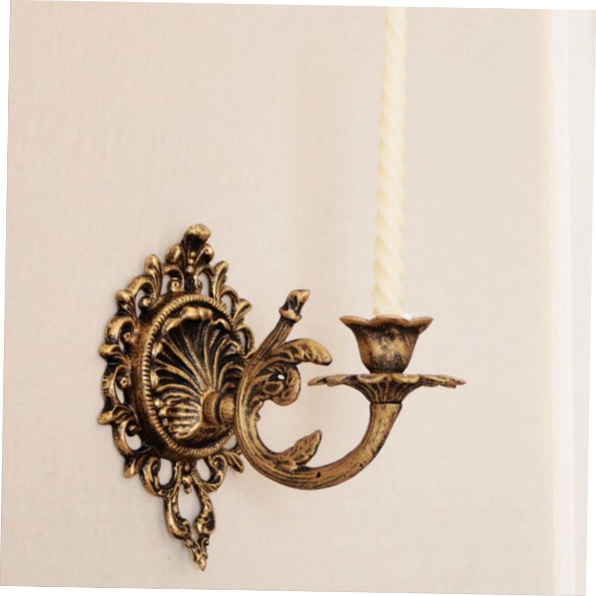 Alipis Cast Iron Wall Candle Holder Heavy Duty Wall Sconce for Decor Noble European Style Pillar Holder for Living Room Dining Room and Unique Decorations