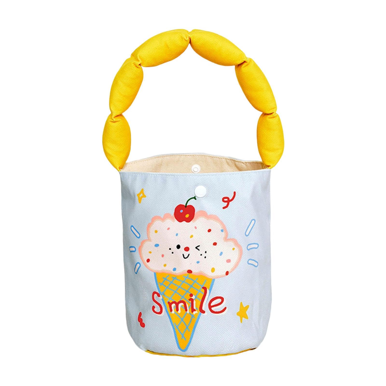 nivaa Women Bucket Bag Portable Purse Casual Cute Handbag for Gift Holiday Festive Ice Cream Pattern-picture-28
