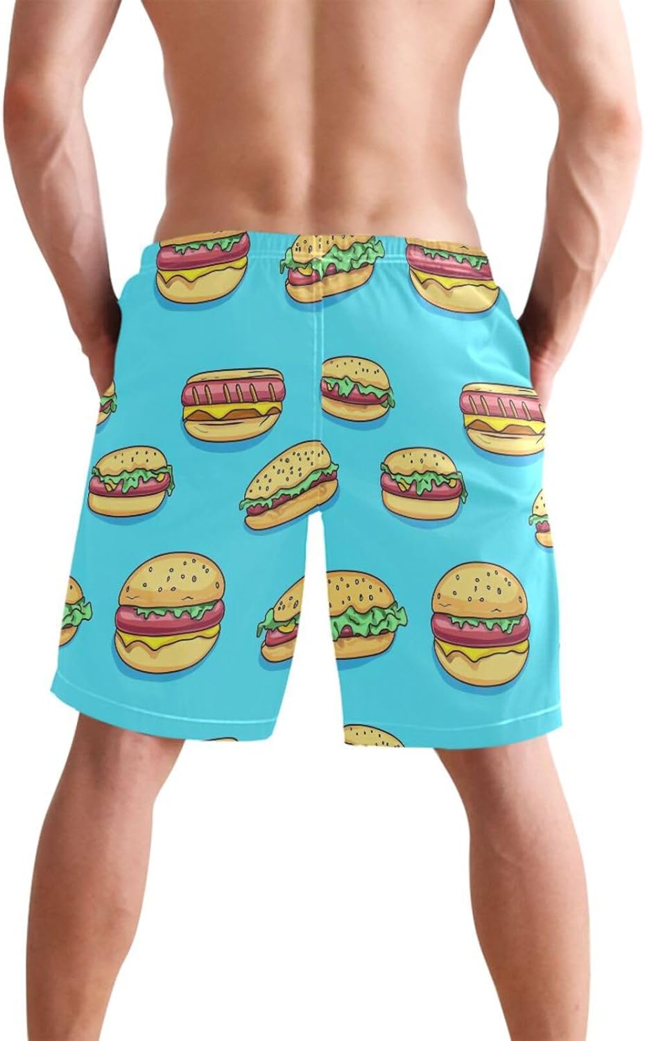 Cinco De Mayo Avocado Men's Swim Trunks Beach Shorts Quick Dry Swim Board Shorts with Pockets S