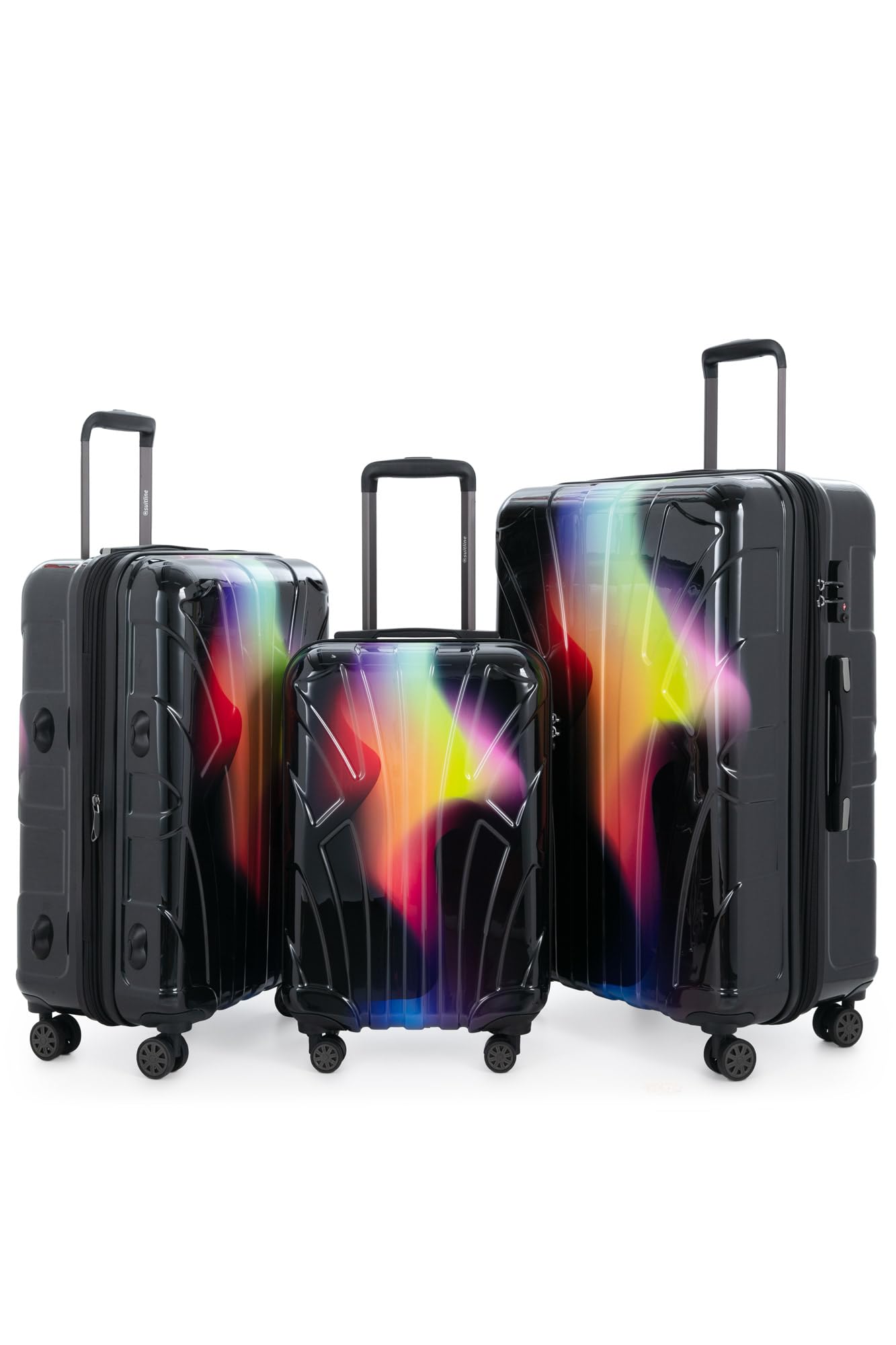 Suitline - Maleta de Mano rígida, Trolley 4 Ruedas, TSA, 55 cm, Aprox. 34 litros, 100% ABS Mate, Azul Oscuro — view 134