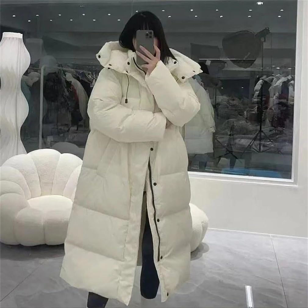 Duck Down Jackets Women Hooded Thickness Parkas Female Long Puffer Coat Outwear