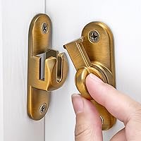 Vista 14 de Paquete de 2 cierres blancos para puerta de granero, cerradura de puerta de 90/180 grados, herrajes para puerta abatible, cierre de puerta de ángulo