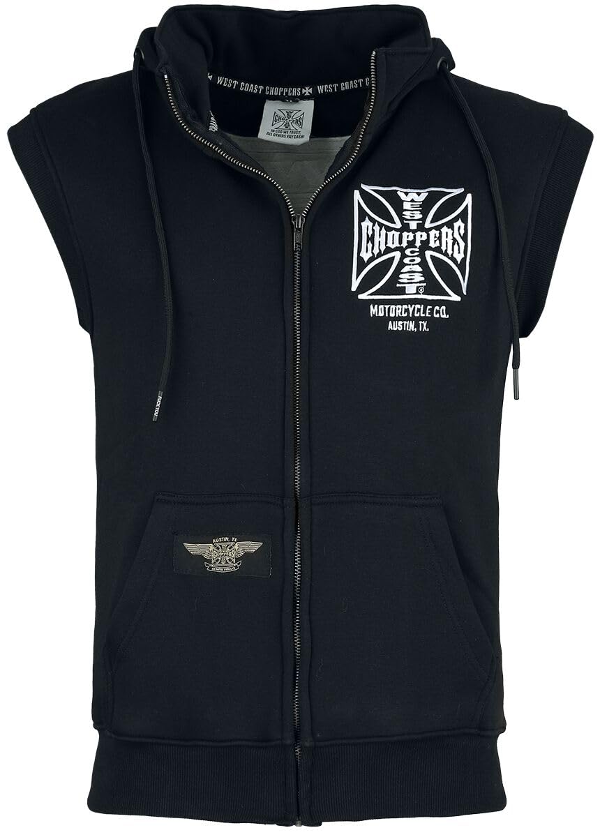 West Coast Choppers Grey Sherpa Lined Zip Hoody