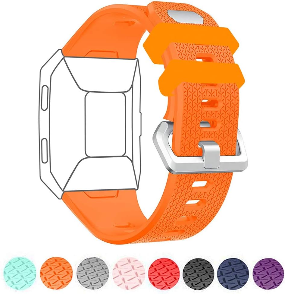 DD Watchband Compatible with Fitbit Ionic Straps Men Women, Soft Silicone Adjustable Sport Wrist Strap Replacement for Fitbit Ionic Watch Strap