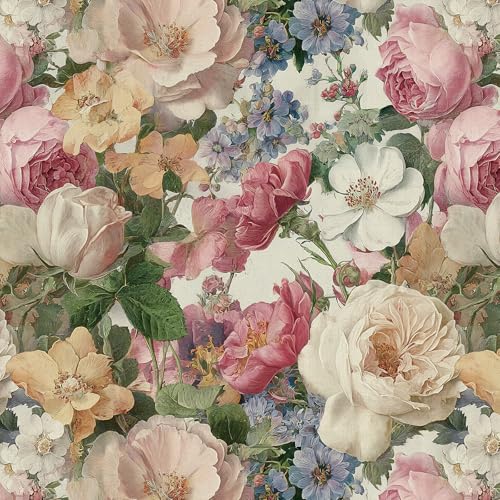 Jeweluck Vintage Floral Peel and Stick Wallpaper Floral Contact Paper